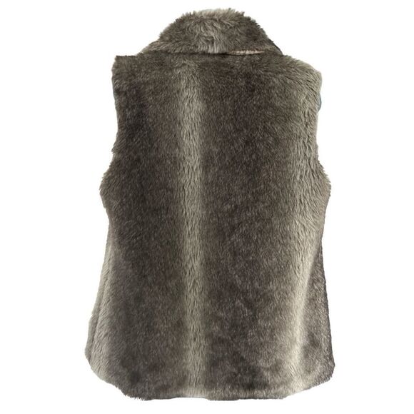 MAGIC Faux Fur Vest High Neck Color Brown Size M. - Picture 2 of 8